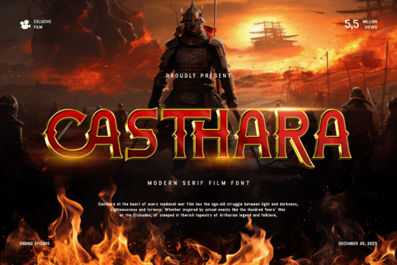 Casthara: A Bold and Cinematic Display Font for Editorial Impact