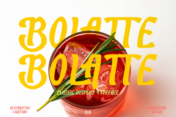 Enhance Your Web Design with Bolatte, the Charming Display Font