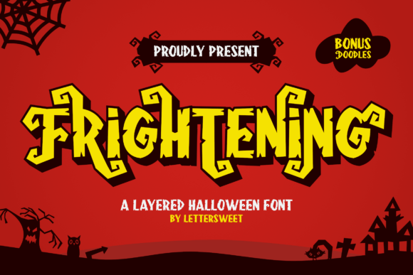 Frightening: A Spooky Yet Playful Display Font for Halloween