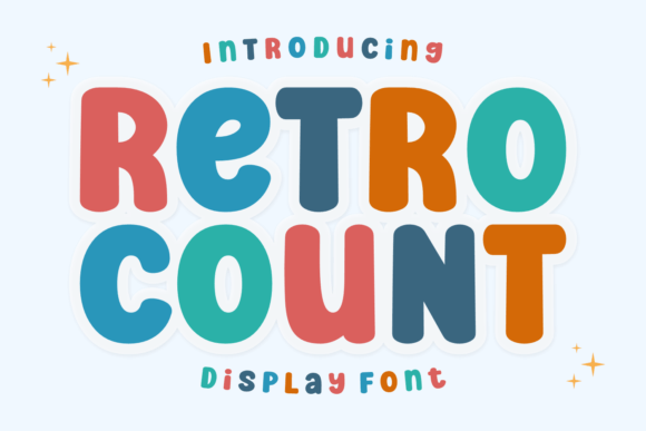 Introducing Retro Count: A Charming Display Font for Creative Projects