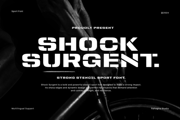 Shock Surgent: A Bold Stencil Font for Editorial Impact