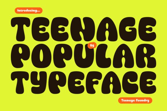 Teenage Popular: A Charming Font for Craft and Product Design